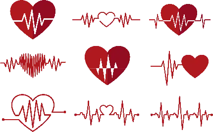 عکس پی ان جی خالکوبی tattoo رنگ طرح انواع ضربان قلب 