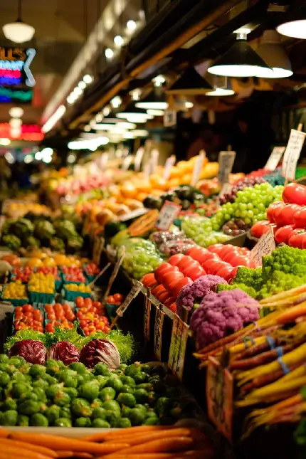 عکس استوک بزرگترین و پرطرفدارترین بازار میوه تهران 