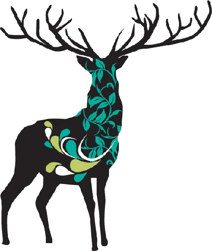 تصویر PNG پی ان جی و زیبا هنری شیک و خاص گوزن Deer 