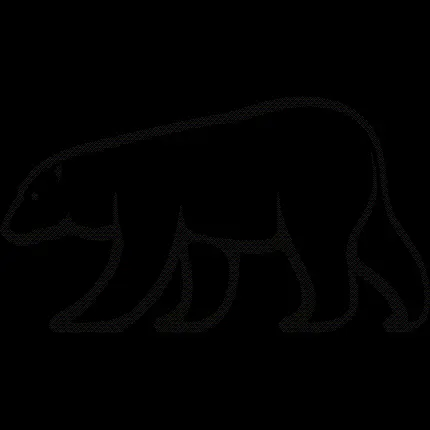 تصویر نقاشی خرس کودکانه و ساده با فرمت PNG