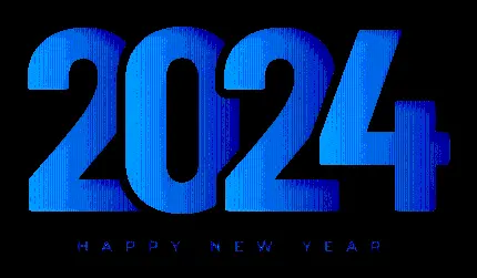 عکس تبریک سال جدید میلادی 2024 با تم آبی