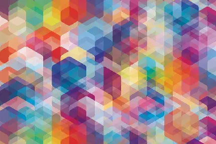 تصویر زمینه هندسی معاصر شش ضلعی های رنگارنگ برای کامپیوتر