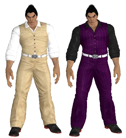 چاپ پوستر تصویر زمینه کازویا میشیما Kazuya Mishima با دو لباس مختلف