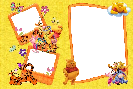 تصویر زمینه کادر های بدون متن png و انیمیشن Winnie the Pooh 