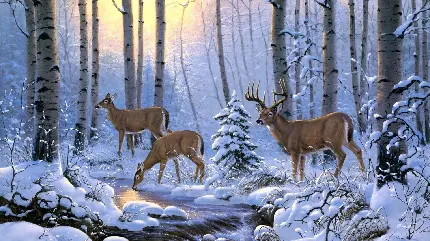 محبوب ترین عکس ها از تابلو نقاشی های زیبا و مناظر رویایی زمستان