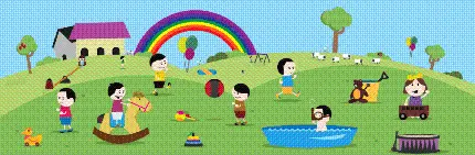 والپیپر قشنگ با موضوع کودکان در مهدکودک