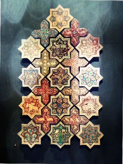 نقاشی اسلامی خیره کننده روی کاشی های مشهور ایرانی 
