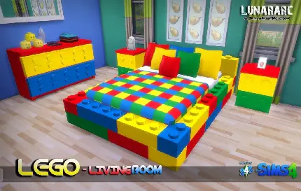 والپیپر از اتاق کودک طراحی شده با بلوک های بازی ساختمانی