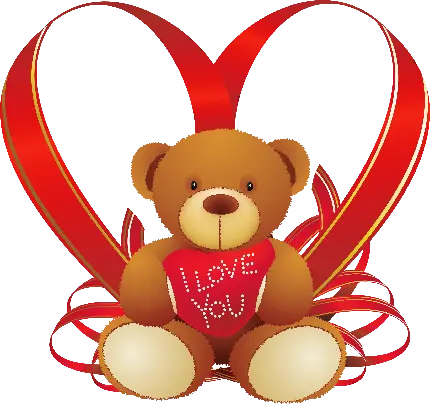 PNG عکس خرس عروسکی I LOVE YOU برای ولنتاین