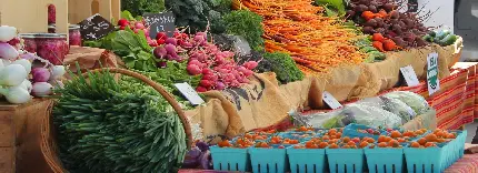 دانلود عکس بازار کشاورزی محصولات فراوری میوه و سبزیجات 