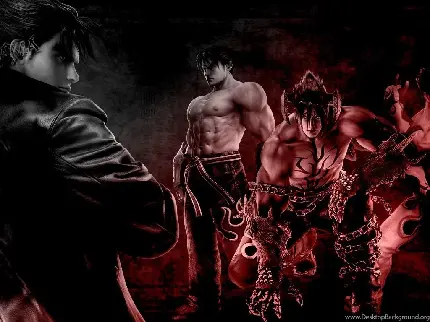 پس زمینه جین کازاما Jin Kazama کاراکتر بازی معروف تیکن ژاپنی 