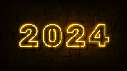 تصویر ساده عدد ۲۰۲۴ برای تبریک سال نو میلادی و کریسمس 2024 