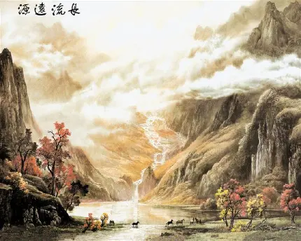 تابلو نقاشی چینی رنگی معروف با کیفیت فول اچ دی