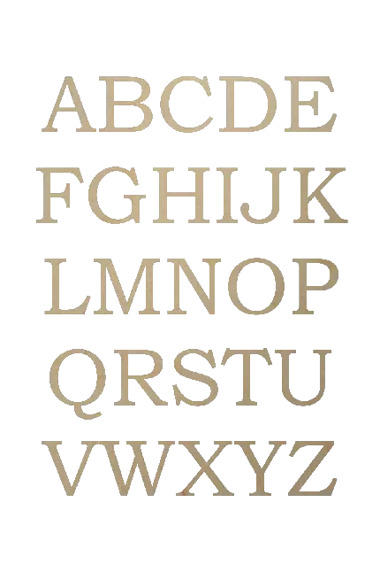 عکس حروف انگلیسی طراحی شده با چوب توسط نجار با فرمت PNG