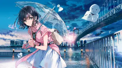 عکس پروفایل دخترانه با طرح چتر های انیمه ای کیوت و زیبا