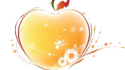 عکس png گرافیکی جذاب و شبک سیب مناسب طراحی لوگو 