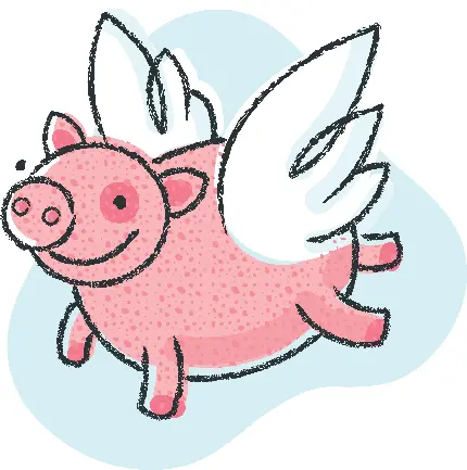 ساده ترین نقاشی خوک پرنده مهربون با چند دایره ساده
