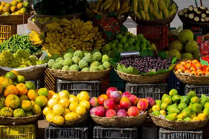 دانلود عکس سبد های میوه های رنگرانگ و خوشمزه و آبدار 