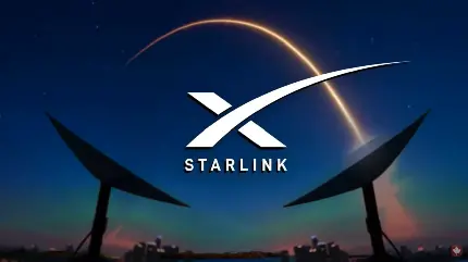 نماد استارلینک Starlink در بکگراند گیرنده ها