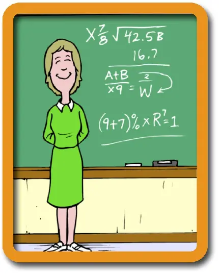 قشنگ ترین عکس کارتونی خانم معلم ریاضی برای پروفایل دخترانه