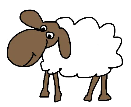 دانلود عکس فانتزی با زمینه شفاف نقاشی گوسفند خنده دار