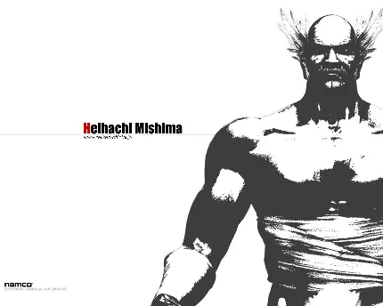 دانلود استوک هیهاچی میشیما Heihachi Mishima با تم‌ سیاه سفید