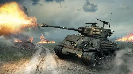 عکس دیجیتالی شبیه سازی جنگ با تانک های نظامی 