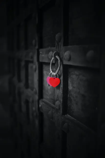 عکس دیدنی قفل ها قلبی شکل قرمز و صورتی با کیفیت فول اچ دی آیفون