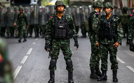 عکس استوک سربازان ارتش پادشاهی تایلند با بالاترین کیفیت 