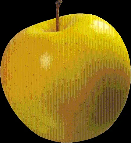 زیباترین تصویر پروفایل تک سیب زرد بزرگ با فرمت پی ان جی