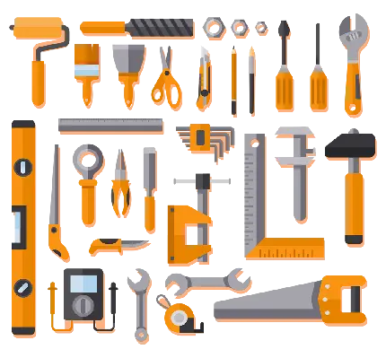 چاپ پوستر دانلود طرح گرافیکی ابزار نجاری با فرمت PNG