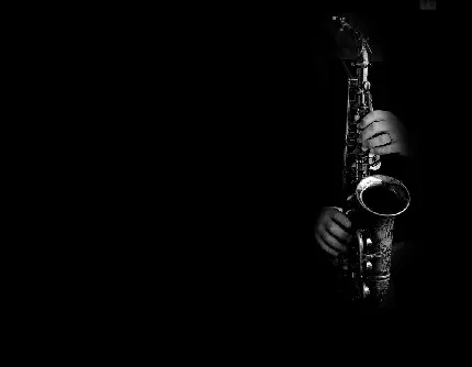 والپیپر باحال در تم سیاه و سفید با موضوع موسیقی جاز