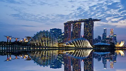 عکس با کیفیت 8k از معماری حرفه ای  باغ های کنار خلیج سنگاپور