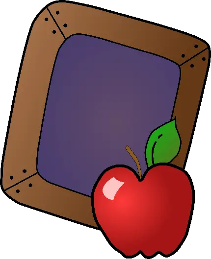 پس زمینه کارتونی برای نوشتن متن مدرسه با حاشیه سیب قرمز png 