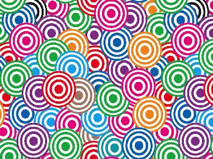 دانلود عکس هندسی دایره های رنگارنگ از هنر پاپ با کیفیت خوب