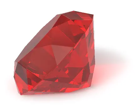 عکس الماس قرمز ولنتاینی در زمینه سفید اماده فتوشاپ 