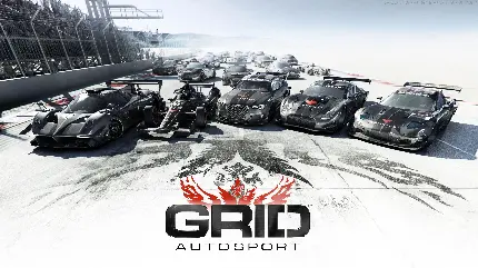 عکس کاور بازی GRID در مکان برفی و زمستانی مخصوص والپیپر کامپیوتر گیمینگ  