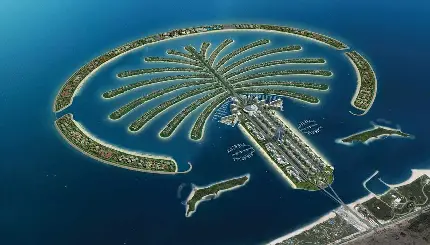 تصویر استوک نخل جمیرا یک جزیره در دبی امارات متحده عربی
