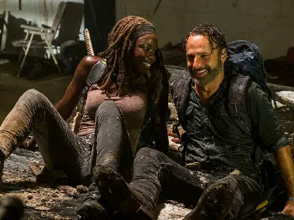 عکس ریک و میشون خوشحال و خندان در سریال واکینگ دد Walking Dead