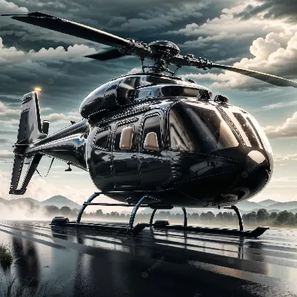 هلیکوپتر شخصی مشکی تمام اتومات با دیزاین داخلی بی نظیر 