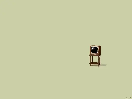 دانلود عکس مینیمالیست قدیمی تلویزیون کوچک و مینیاتوری 