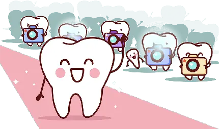 دانلود عکس گرافیکی پی ان جی png دور بری شده دندان سفید سالم 