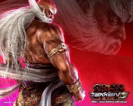 عکس زمینه هیهاچی میشیما Heihachi Mishima روی پوستر Tekken 5