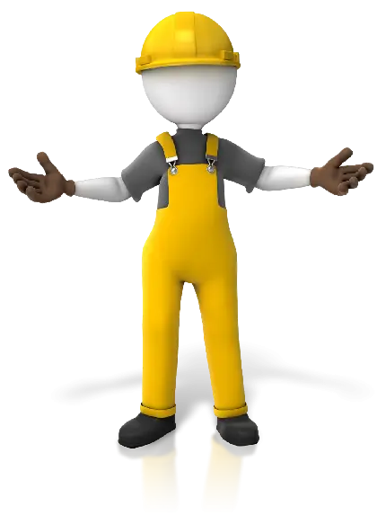 چاپ پوستر عکس دوربری شده نجار با لباس مخصوص و کلاه ایمنی با فرمت PNG