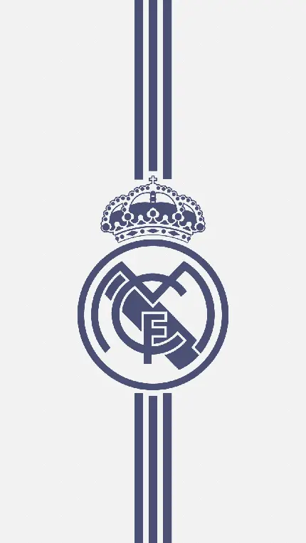 ساده ترین عکس نماد و لوگو تیم رئال مادرید با زمینه سفید 