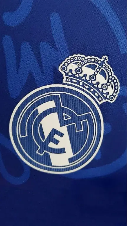 پروفایل و پس زمینه طرح لوگو رئال مادرید با طیف رنگی آبی 