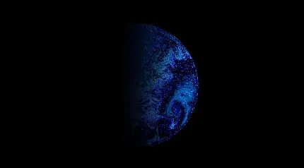 عکس زمینه نجوم با طرح زمین در دو نیم کره شب و روز
