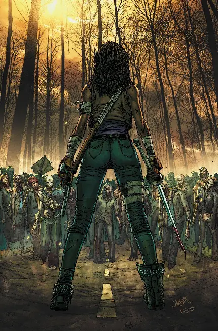 خفن ترین تصویر میشون دختر آفریقایی قوی در جنگل در سریال واکینگ دد 