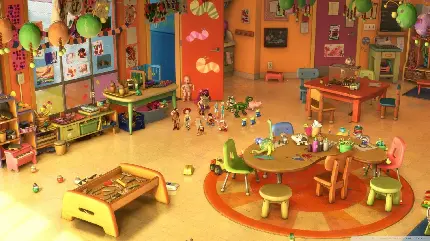 عکس عروسک های زنده انیمیشن معروف اسباب بازی ها در مهدکودک
