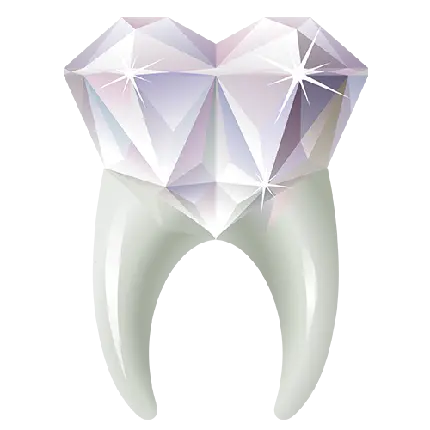 تصویر پی ان جی png دندان طرح الماس با کیفیت بالا 